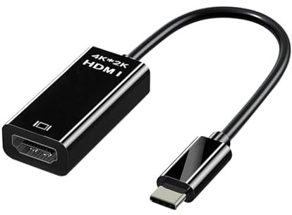 Adaptateur USB C vers HDMI, USB C HDMI 4K, Convertisseur Thunderbolt 3/4 Compatible avec iPhone 15 Plus Pro Max, MacBook Pro 2023/22/21/20, Galaxy S10/9, pour Moniteur, Projecteur et Téléviseur HD