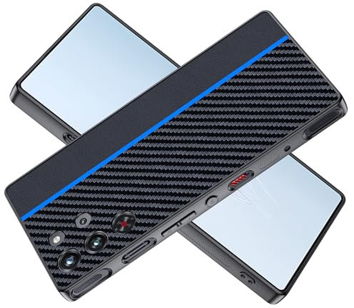 Suttkue for Nubia Red Magic 10 Pro Case,high qualit,PC Material Carbon Fiber,Scratch Resistant,Anti-Skid-Blue