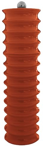 Addison Ross Twister Salt or Pepper Mill – Easy Twist Ceramic Grinder – Sustainable Rubber Wood – Modern Design – Ideal Wedding Gifts or Housewarming Gift – Kitchen Accessories – Orange – 24cm