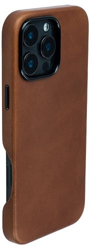 Dockem Genuine Leather Case V2 for iPhone 16 Pro Max with Full Camera Control Cutout, Compatible with MagSafe (MSGL, Brown)