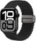 Maledan Braided Strap Compatible with Apple Watch 40mm 41mm 38mm 42mm - Series 10, Adjustable Nylon Stretchy Magnetic Sport Loop Band for iWatch Strap Series 10 9 8 7 6 5 4 3 2 1 SE Ultra, Black