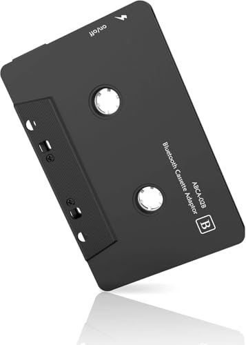Kitgody Car Audio Bluetooth Wireless Cassette Receiver, Tape Player Bluetooth 5.0 Cassette Aux Adapter, Black