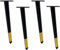 ININOSNP Charge élevée 4 Pieds d'armoire en Or Noir, Pieds de Meuble TV, Pieds de Chaise de canapé, Pieds de Table Basse, Pieds de Coiffeuse(15cm)