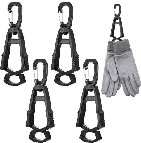 Mabor 4Pcs Glove Clips for Work Glove Holders for Duty Belt, Safety Belt Clip for Construction Worker Gloves Grabber Clip for Construction Accessories