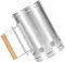 ibasenice Zündfass Kohle tragbar Camping Grillkamin Feuereimer Grillzange holzspalter Kaminanzünderkorb Outdoor-Grillwerkzeug Anzündkamin Grillstarter kann Metall Silver