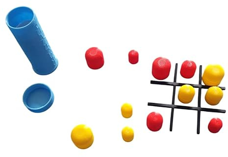 SEYLAB | Gesellschaftsspiel Morpion 3D Gobbeurs Gobbler Gobble Tic Tac Toe, bedruckt in 3D in Frankreich (Grau)