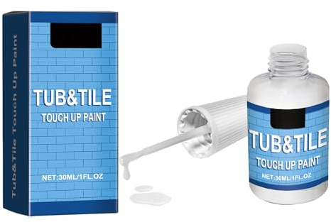 Mnozreo Bodenfliesen Kratzer Reparaturpaste,Reparatur Rissen Keramikfliesen,Badewannen Reparaturset Weiß,Porzellan Risse,Kratzer Reparaturpaste Zum Reparieren,30ML,1PC