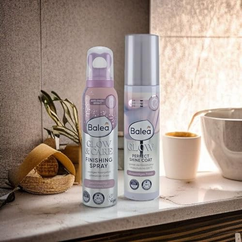 Balea GLOW Haarpflege-Set (2-teilig) | Perfect Shine Coat Hitzeschutzspray (150ml) & Glow & Care Finishing Spray (150ml) | für ultimativen Glanz, Anti-Frizz & seidiges Haar