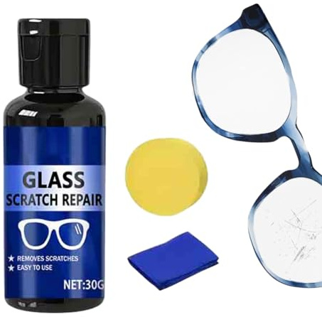 Brillen Kratzer Entferner 30ml Reiniger Politur Glaser | Brillen Reinigungs und Beschichtete Creme für Brillen Autoscheiben Handy Display Uhr Kamera