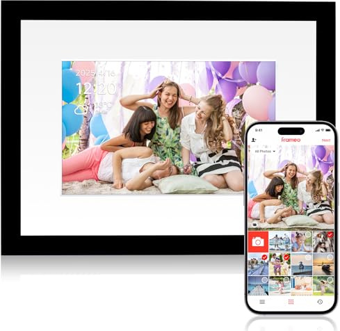 Digitaler Bilderrahmen, Rollei Smart Frame WiFi 110 Digital Photo Frame | 10,1 Zoll Frameo 1280x800 IPS Touchscreen 32GB Speicher Schwarzer Rahmen Digitaler-Bilderrahmen-Digital-Frameo-Fotorahmen
