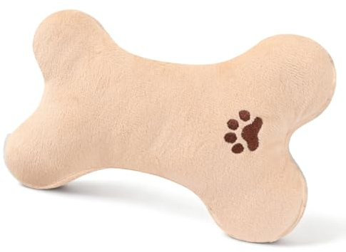Hundekissen-Knochen-Plüschspielzeug – weiches Haustierkissen, kaubeständiges, waschbares Material, beruhigende Komfortunterstützung | Welpe, Kätzchen, klein, mittelgroß, große Hunde, Katzen, kuscheln,