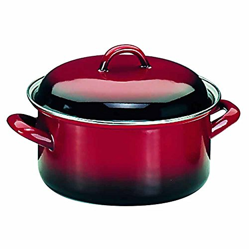IBILI - Cacerola con tapa volcan, 20 cms, Acero esmaltado, Apto para induccion