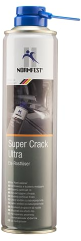 Normfest Super Crack Ultra – Eis-Rostlöser Spray, löst festsitzende Schrauben, Muttern und Bolzen durch Vereisung bis -40 °C, mit starker Kriechfähigkeit und Korrosionsschutz, 400ml