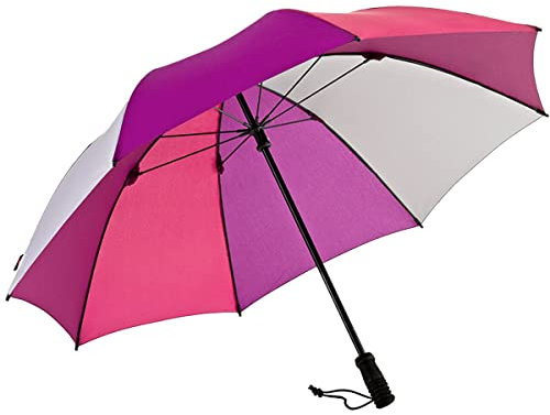 EuroSCHIRM Eberhard Swing Trekking Regenschirm mit Freihänden, Dunkelviolett/Magenta/Lila/Grau, Taille unique