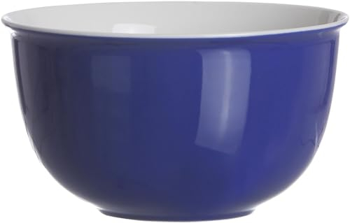 Ritzenhoff & Breker Doppio Müslischale ø 14 cm, 1 Stück, Schale mit farbiger Außenseite, Buntes Mix-und-Match-Geschirr, Porzellan, Indigo Blau