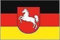 Flaggen Deutsche Bundesländer Deutschland Landesfahnen 150 x 90 cm mit zwei Metallösen zur Befestigung und zum Hissen (Niedersachsen)
