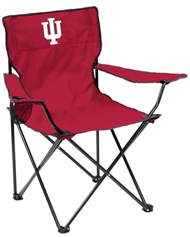 Logo Brands NCAA Indiana Hoosiers Quad Chair, Unisex Adult Chair with One Cup Holder, Team Color, One Size