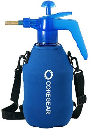 COREGEAR (Ultra XL) USA Misters 1.5 Liter Mister & Sprayer Personal Water Pump with Full Neoprene Jacket and Carrying Strap Blue