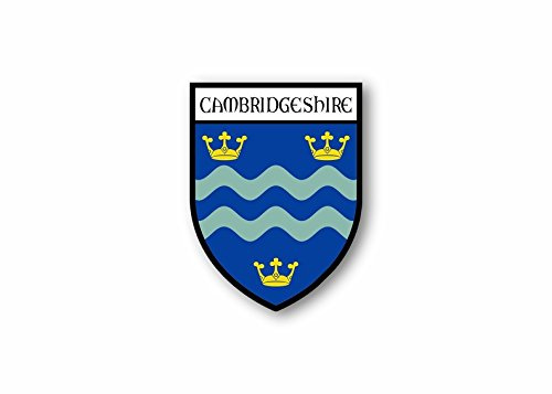 Akacha Sticker county shield car vinyl souvenir decal flag caravan crest cambridgeshire