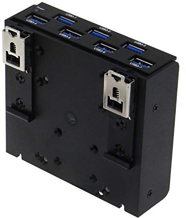 SEDNA - USB 3.1 Gen 1 (USB 3.0) 7 Port DIN-Schienen-Montage-Hub, für industrielle Steuerung/Serverschrank Montage-Anwendungen.