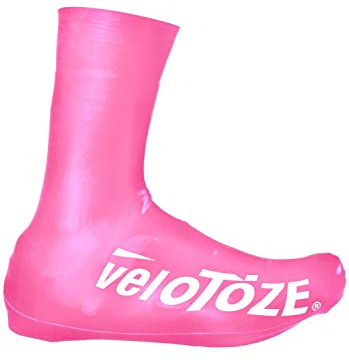 veloToze – Couvre-chaussures hauts 2.0, pour une utilisation avec des chaussures de vélo de route, rose (rose), Medium