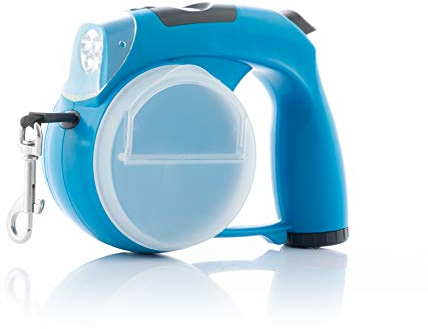 InnovaGoods® Laisse pour Chien 6 en 1 Compet, Laisse pour Chien Extensible jusqu'à 4 M Comprenant Un Compartiment pour la Nourriture ou Les friandises et Une gamelle d'eau Extensible.