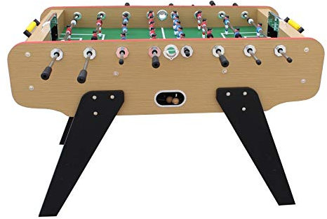 PLAY4FUN Baby Foot de Bar Deluxe Club 148 x 75 x 94 cm - 2 balles en liège Inclus - Beige