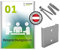 SCHILDER Systeme 2 Stk. CIS.clic Büroschild DIN A6 | Schild eloxiert | 110 x 148,5mm | 1,5mm klare Acrylscheibe | Montage mit Montageplatte | rascher Textwechsel | Türschild inkl. Montagematerial