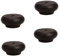 4pcs Solid Wood Furniture Legs,Wooden Sofa Legs,Round Bun Furniture Feet,Replacement Legs for Couch,Bed,Armchair,Cabinet,Coffee Table,TV Cabinet,with Accessories,2cm/4cm/6cm(black2cm)