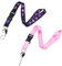 WANDIC Lot de 2 Cordons de Lutte Contre Le Cancer du Sein, Cordon Tour de Cou avec Boucle à dégagement Rapide pour Porte-clés, Support de téléphone(Couleur mélangée)