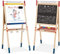 LIFEZEAL Kinder Tafel, doppelseitig Kinder Staffelei, Spielzeug Zeichnen mit Kreidetafel, Spieltafel Staffelei aus Holz, Schreibtafel 52,5 x 51,5 x 106,5cm (4)