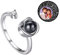 DEZUNTU Kundenspezifischer Fotoring Personalisierter Projektionsring Ich liebe dich 100 Sprachen Versprechensring 925er Sterlingsilber Rosenförmiger Verlobungsring Romantisches Geschenk für Frauen