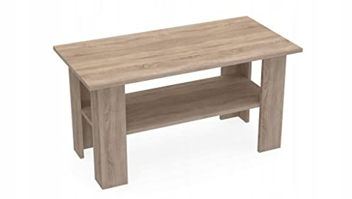 Couchtisch Sonoma-Eiche - Wohnzimmercouchtisch für Kaffee, Bücher, und Dekorationen - Praktischer Wohnzimmertisch - Tisch Wohnzimmer - Stabile und Moderner Wohnzimmer Tisch - Couchtische
