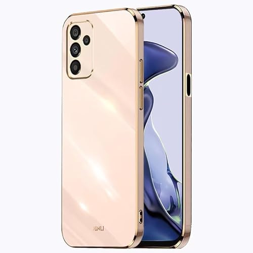 HONLEN Custodia per Samsung Galaxy A14 5G / A14 (4G) (6.6 Inches), Cover Morbida in Silicone TPU, Design del Telaio Galvanico - Rosa