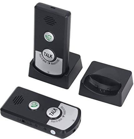 Sonnette D'interphone sans Fil, Interphone Vocal Bidirectionnel Intercomunicador, Système D'interphone Talkie-walkie Portable Carillon de Sonnette Longue Portée, Unités internes doubles