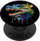 Handyhülle buntes Motiv, Krokodil Kroko Wasserfarben Malerei PopSockets mit austauschbarem PopGrip
