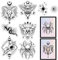 craspire Halloween Clear Stamps Skull Gothic-Style Divination Wiederverwendbare Transparente Silikon-Stempelsiegel Aus Gummi Für Day of The Dead-Karten Zum Basteln von DIY-Scrapbooking, Journal