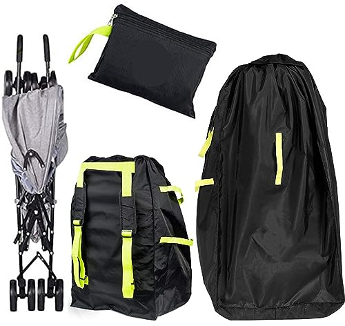 SUQ Gate Check Transporttasche, Reisetasche mit Rucksack Schulterriemen, Kinderwagen Transporttaschen Buggy Faltbar Tragetasche Große Aufbewahrungstasche, für Flugzeug und Aufbewahrung, 34*18*18inch