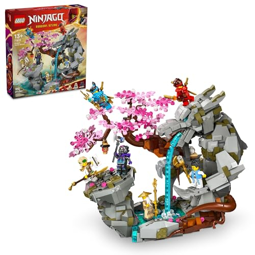 LEGO NINJAGO 71819 Drachenstein-Schrein, Bauen und Ausstellen Ninja-Spielzeug mit 6 Ninja-Actionfiguren, Advanced Building Ninja Kit, Geburtstagsgeschenkidee für Jungen und Mädchen ab 13 Jahren
