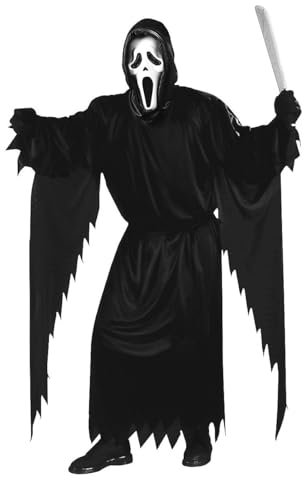 Fun World Scream Ghost Face Erwachsenenkostüm & Maske - Einheitsgröße - Halloween & Horror Verkleidung