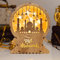 Ramadan Deko Laterne, Ramadan Dekoration Lampe, 3D Mond und Sterne Eid Mubarak Ramazan Dekor Laterne, Muslimische Deko Lampe, Ramadan Laterne Für Schlafzimmer Tisch Deko, Ramadan Geschenke (Mond)
