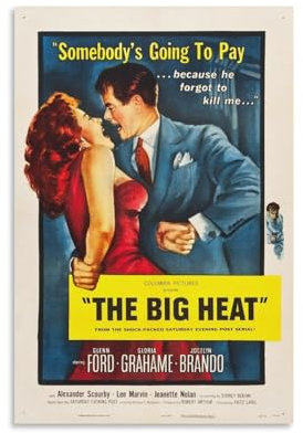 LIANGSHUANG American Police Detective Films The Big Heat Poster Kunstwerke Leinwand Poster Wandkunst Drucke Home Modern Decor 20 x 30 cm