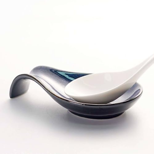 Portacucchiaio Per Piano Cottura, Poggiamestolo Per Bancone Da Cucina, Poggia Cucchiaino Da Caffè, Portacucchiaio Da Cucina, Riposo Per Utensili-blu-17.5x10x2.5cm