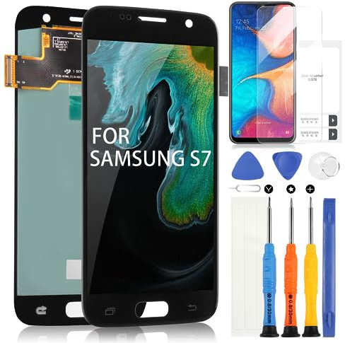 ARSSLY OLED-Bildschirm für Samsung Galaxy S7 G930 G930F G930A G930P LCD Display Touchscreen Montage Ersatz Glas Digitizer mit Reparatur Kit (5,1 Zoll, Schwarz)
