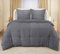 Utopia Bedding Seersucker Bettwäsche 200x200 Set - Mikrofaser Polyester Bettbezug 200x200 cm + 2 Kissenbezüge 80x80 cm - Grau