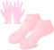 Maschera esfoliante in silicone, guanti in silicone, da donna, per piedi secchi e screpolati (rosa)