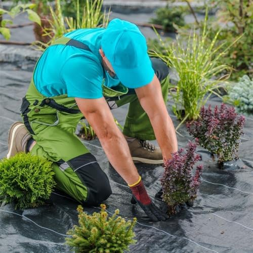 Foxx Unkrautvlies Inkl. 20 Erdanker [EXTRA STARK] Gewebe 2x10 m reißfestes & wasserdurchlässiges Gartenvlies Unkrautfolie eine effektive Unkrautbarriere mit Drainage für Garten Pflanzen & Hochbeete