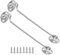 Litensh 2PCS Sturmhaken Edelstahl, Kabinenhaken und Ösenriegel, Schrankriegel, Scheunentürhakenschloss, Tortürhaken und Ösenriegel, Tuerhaken Riegel Tuerriegel Kabinenhaken (10 Inch)