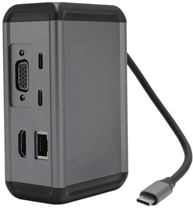 12 in 1 USB C Laptop Dockingstation, VGA PD RJ45 USB3.0 Typ C Anschlüsse, USBC Hub, 4K Ultra HD Display