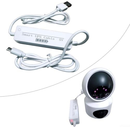 Batteria portatile di backup UPS, gruppo di continuità per telecamera di sicurezza, mini batteria di backup UPS, per telecamera di sicurezza (1800 mAh)